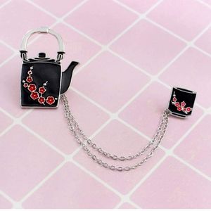 🌷Teapot and teacup pin (Does not include chain)